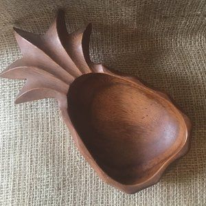 Vintage Talarico Handcrafted Wood Pineapple Bowl